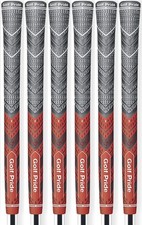 Golf Pride MCC Plus4 Red Jumbo Grip - Set of 6 - 1 Hybrid Grip w/Less Taper