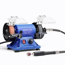 SainSmart Mini Bench Grinder and Polisher, 3-inch Table Grinder with Variable M