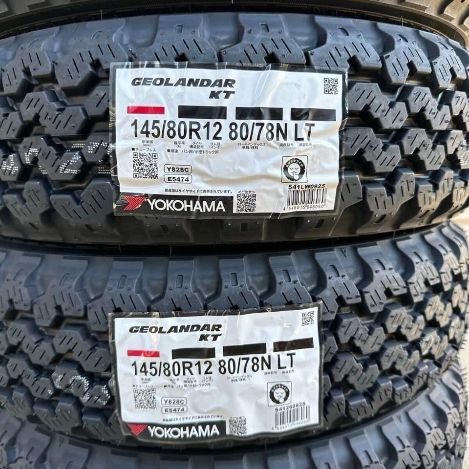 4-Set YOKOHAMA Geolander KT Y828 145/80R12 Tire Snow Mud Kei K- Mini Truck Acty - Image 4 of 4