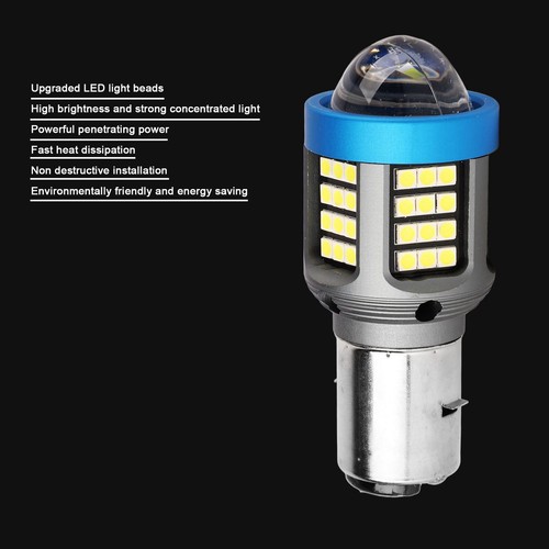 BA20D LED Motorcycle Headlight Bulb White High Brightness Wide View Motorbike - Picture 4 of 12