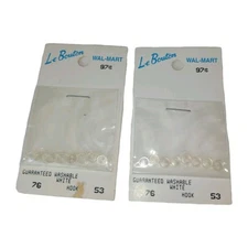  16 NEW Vintage 80s Le Bouton Wal-Mart  5mm Tiny Clear White Flat Round Buttons