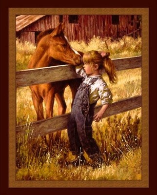 MDG -  A Quick Sniff - Horse Quilting And Crafting Fabric Panel