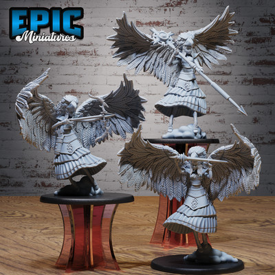 D&D Miniature - Eagle Spirit Shaman Large Set 3D Model Print DnD Figur 3 Figuren