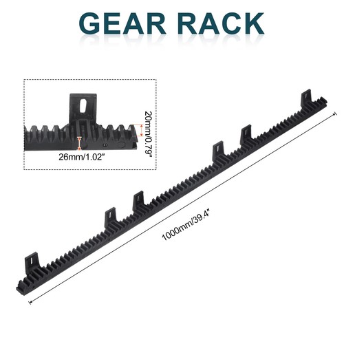 Nylon Gear Rack, 4 Pcs Total 13.2 ft Heavy Duty Reinforced Racks Straight Gear - Afbeelding 2 van 8