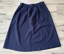 Kayo Of California Navy Blue Skirt Size 16 Elastic Waist Wrinkle Resistant 1980s
