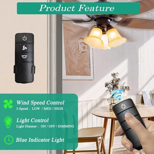 Hampton Bay Universal 3-Speed Ceiling Fan Remote Control Kit Replacement for... - 第 2/7 張圖片