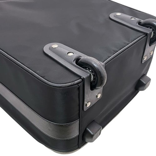 Prada Saffiano Travel Carry Bag Suitcase Black Nylon 36x49x20cm pre-owned - Picture 2 of 10