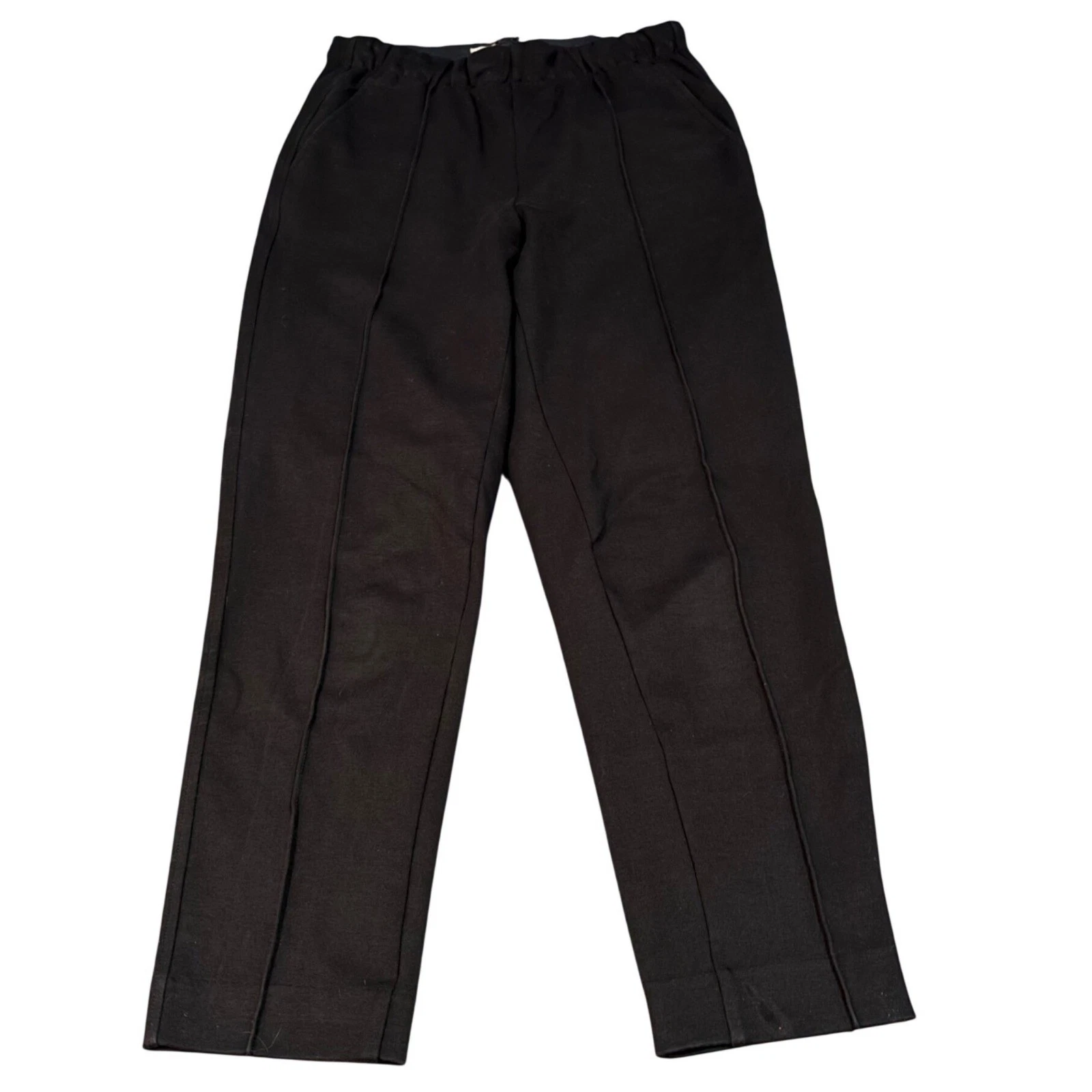 EVERLANE Black Elastic Waist Pleated Pants Women's XS