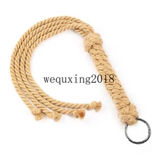 60cm Cotton Hemp Rope Whip Spanking Flogger Paddle  Punish Slaver Binding