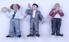 Three Stooges Larry, Curly and Moe PVC Figures 1992 NMP