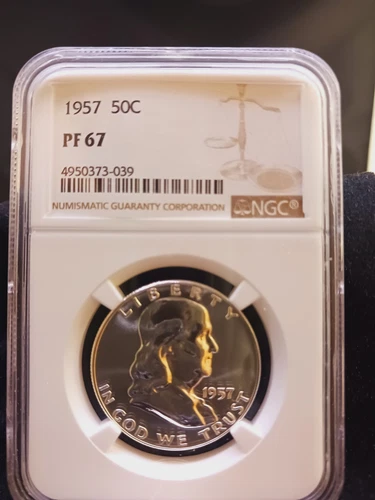 1957 NGC PF67 Franklin HALF Dollar Coin