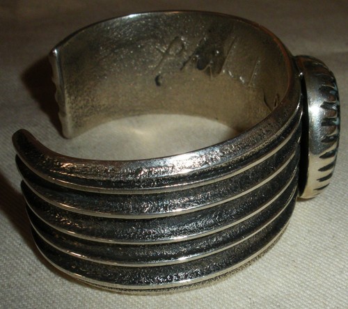 NAVAJO PHILANDER & SHANIBAH BEGAY NUOVO LANDER TURQ. BRACCIALE ARGENTO STERLING vafo - Foto 7 di 10
