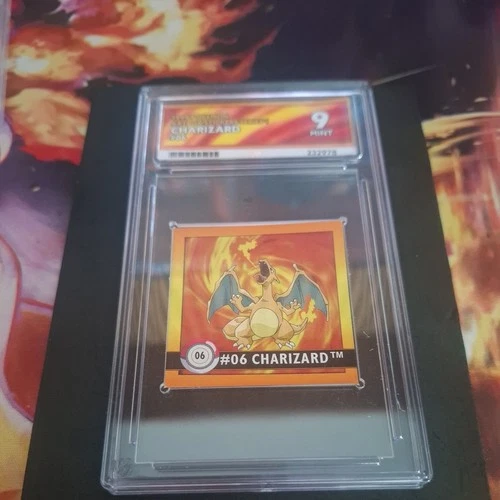 1999 CHARIZARD #6!  ARTBOX STICKERS SERIES 1 ACE GRADE 9 MINT!!