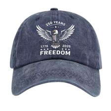 250 Years Freedom Patriotic Dad Hat 1776 2026 Eagle Vintage Baseball Cap Gift