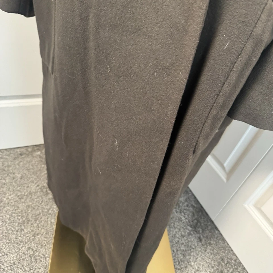 Vintage Perry Ellis Portfolio Mens 46 Brown Wool Overcoat Made in USA Oversized - Image 4 of 4