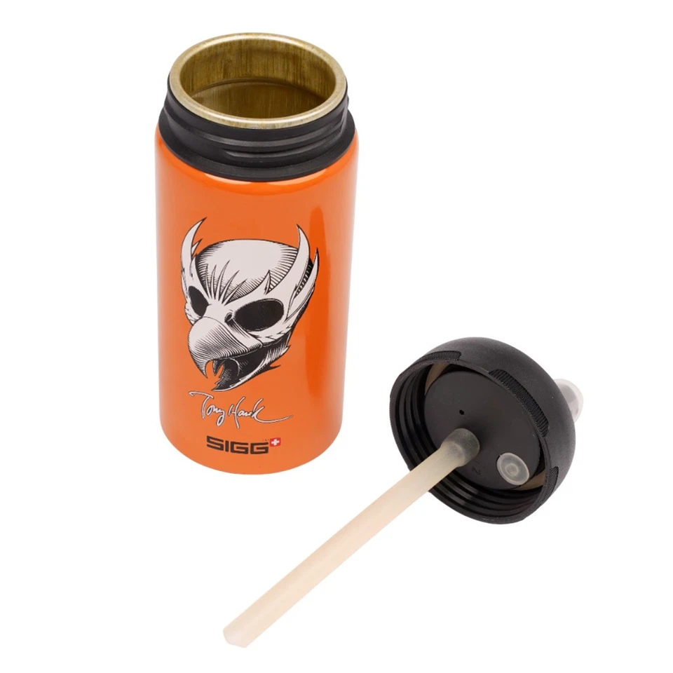 Estuche de 6 botellas de agua de aluminio Sigg Tony Hawk Lil’ Skt 0,4 L a prueba de fugas sin BPA Foto 3 de 4