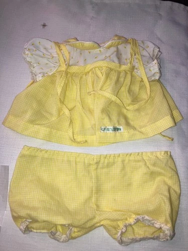 Vintage Cabbage Patch Kids/Doll Clothes Yellow Tie Dress (610)