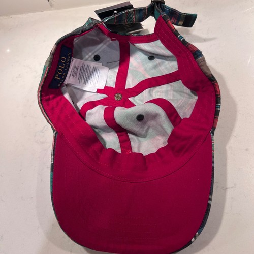 Polo Ralph Lauren NEW Patchwork Baseball Cap with Red Pony Logo Adjustable OSFM - Picture 11 of 16