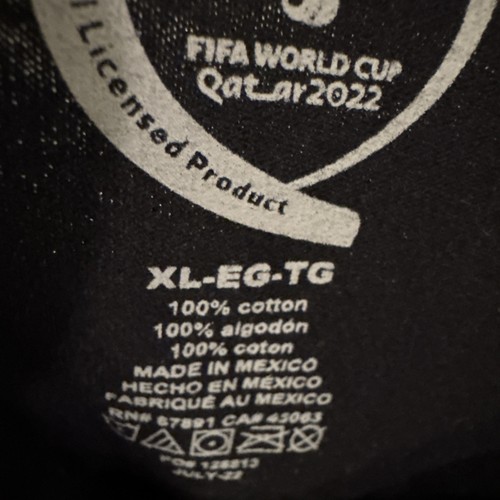 FIFA World Cup Qatar Sz XL Black Long Sleeve 2022 Official Soccer T-Shirt NWT - Picture 8 of 8