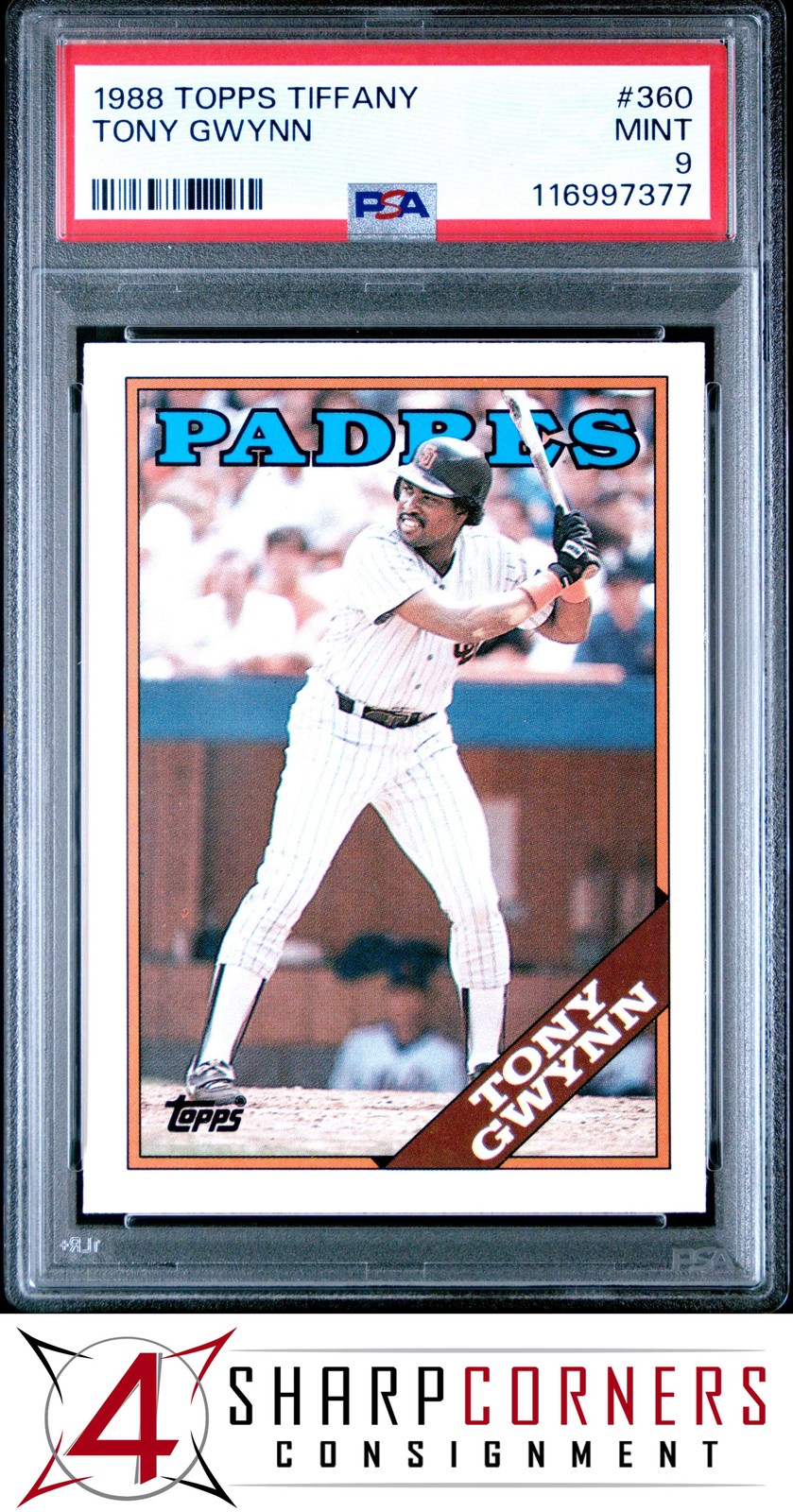 1988 TOPPS TIFFANY #360 TONY GWYNN PADRES HOF PSA 9