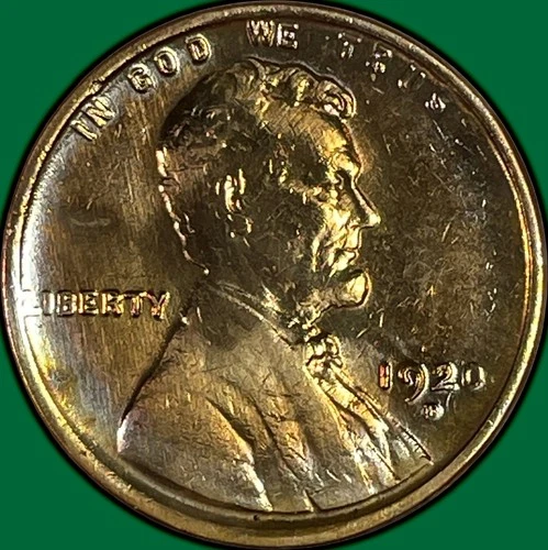1920-D Lincoln Wheat Cent Extremely Fine XF Coin, Harshly Cleaned #34388