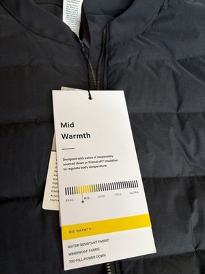 Lululemon Women's Down Filled Cinch Waist Jacket Black Size:L New With Tag