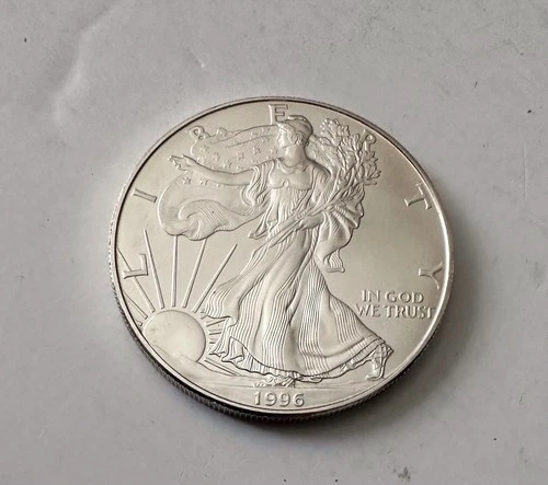 1996 BU Silver Eagle .999 Purity One Dollar