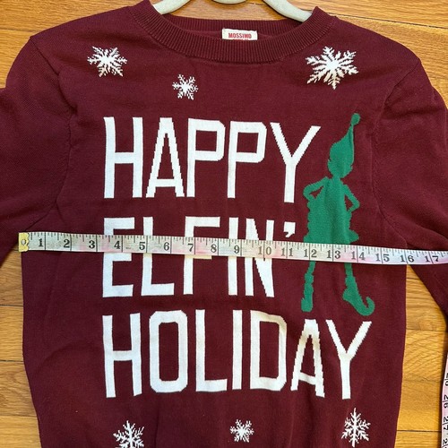 MAGLIONE NATALIZIO UNISEX TG SMALL MOSSIMO FELICE ELFO NOVITÀ VACANZA - Foto 5 di 7