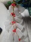 VTG 1950s 60s FROSTED 18 BELL CLUSTER WITH LEAVES & HOLLY BERRIES 8" TALL IN BOX — photo 10