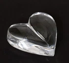 Vintage Steuben Glass Crystal Loving Heart Hand Cooler 2.5"