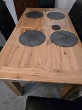 Wooden Dining Table 6-Seater with Chairs Chairs Are Free