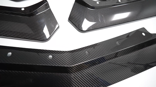 Kit de carrocería divisor de labios parachoques delantero de carbono seco para Corvette C8 Stingray Z51 2020+ - Vídeo 1 de 1
