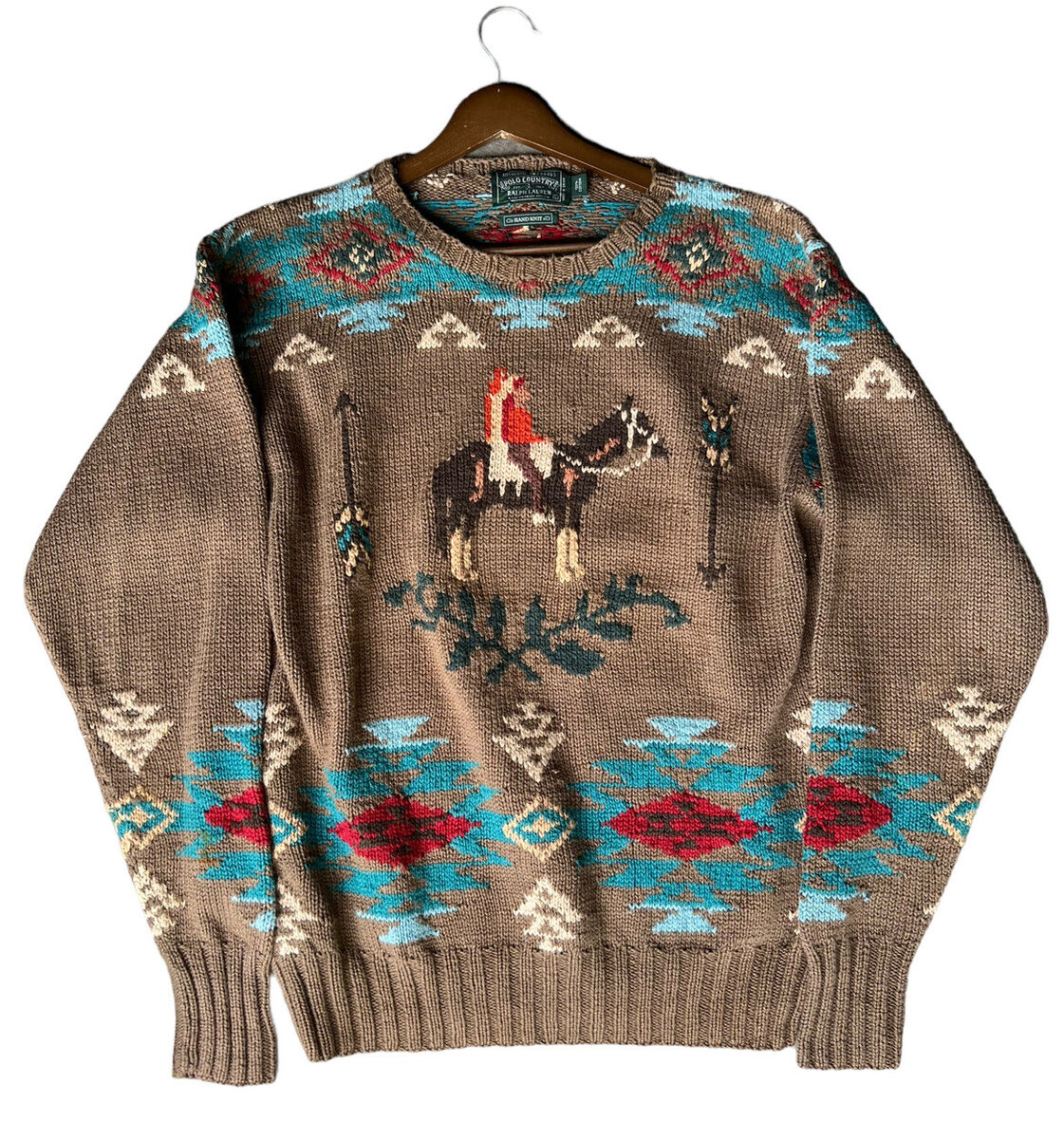 Polo Country Ralph Lauren Handknitted Southwest Horse Riders Polo Country Ralph Lauren Handknitted Southwest Horse Riders