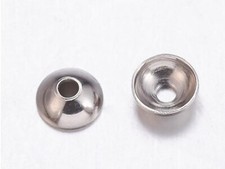 Bead Caps 50 Stainless Steel End Caps 6mm Beads Spacers Jewelry Craft DIY #S689
