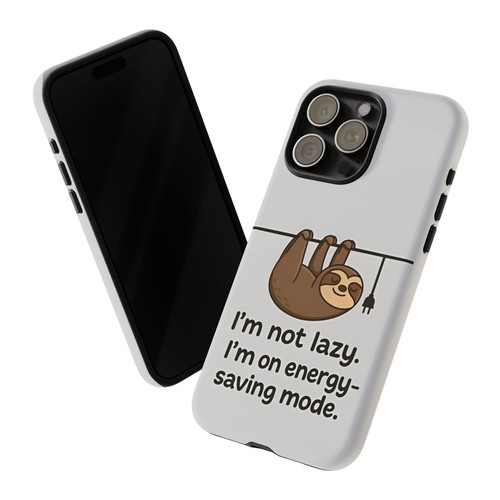 Phone Case, Fun Sloth Design, Gift for Lazy Days, Sloth Energy-Saving Mode, - 第 56/129 張圖片