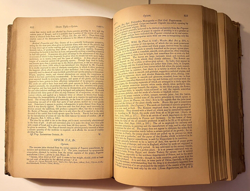 Dispensatory of the United States of America ~ 1880, 14th Ed. ~ Medicine, Opium - Picture 13 of 20