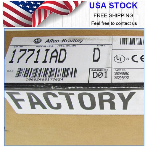 AB PLC-5 1771-IAD -1AD, SER D 120 Volt AC/DC New Free Shipping - Picture 1 of 12