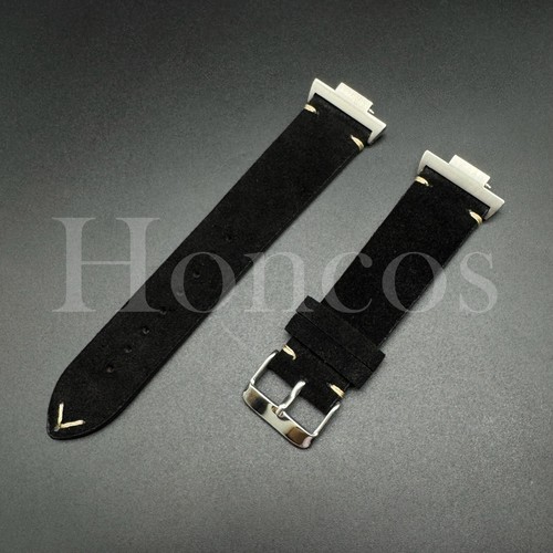 Correa de reloj vintage de cuero gamuza para Tissot PRX + adaptador liberación rápida - Imagen 5 de 27