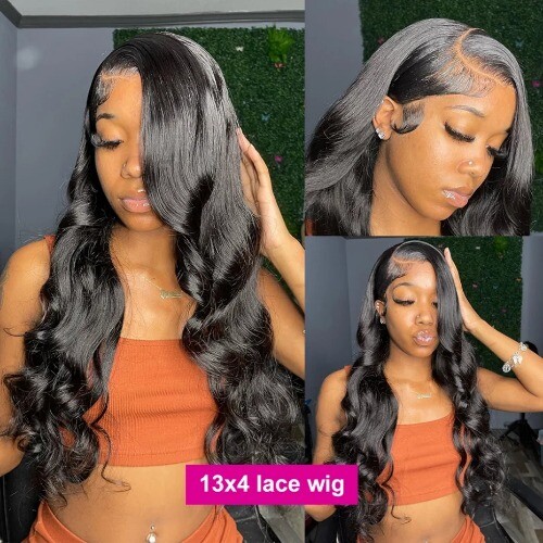Body Wave Transparent 13x6 Lace Front Human Hair Wigs Indian Remy Raw 13x4 Wig - Picture 9 of 21