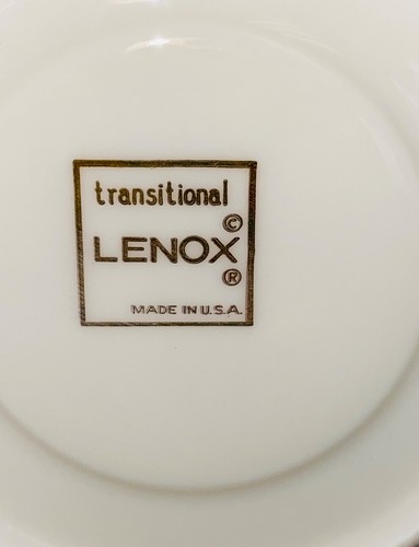 6 Lenox TRANSITION PAISLEY DESIGN 6 1/4" BREAD PLATES W/GOLD TRIM - Picture 2 of 2