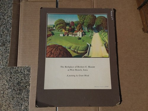 Vintage Birthplace Herbert Hoover Print? Political Government History Art Decor - Picture 1 of 2