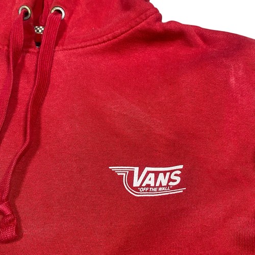 Vans Sweatshirt Hoodie Size M Checkered Red Long Sleeve Women’s Activewear - Picture 3 of 10