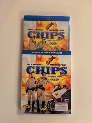 CHIPs (Blu-ray/Dvd,2017, W/Slipcover) Dax Shepard, Rosa Salazar, Bilingual 