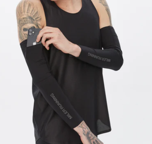 Miler Running Base Running Arm Sleeves, Black, Pair, L/XL RRP $51 (USD $35) - Picture 3 of 5