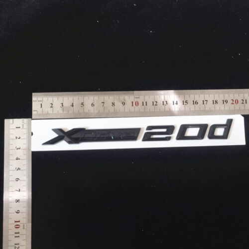 2x Glossy XDrive 20d Black Plastic Decal Badge Sticker Emblem E84 F48 F39 F26 X1 - Picture 3 of 17