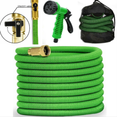 Hozelock Tubo Di Irrigazione Estensibile 15 M Con Raccordo E Ugello Regolabile – Per Giardino E Lavaggio Auto