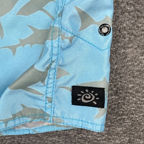 Del Sol Swim Trunks Boys 8 Blue Gray Color Changing Beach Cruise Vacation Pool - Picture 3 of 9