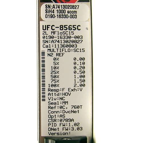 NEW Celerity Unit UFC-8565C Mass Flow Controller MFC D-Net (SiH4 / 1 SLM) - Picture 5 of 5