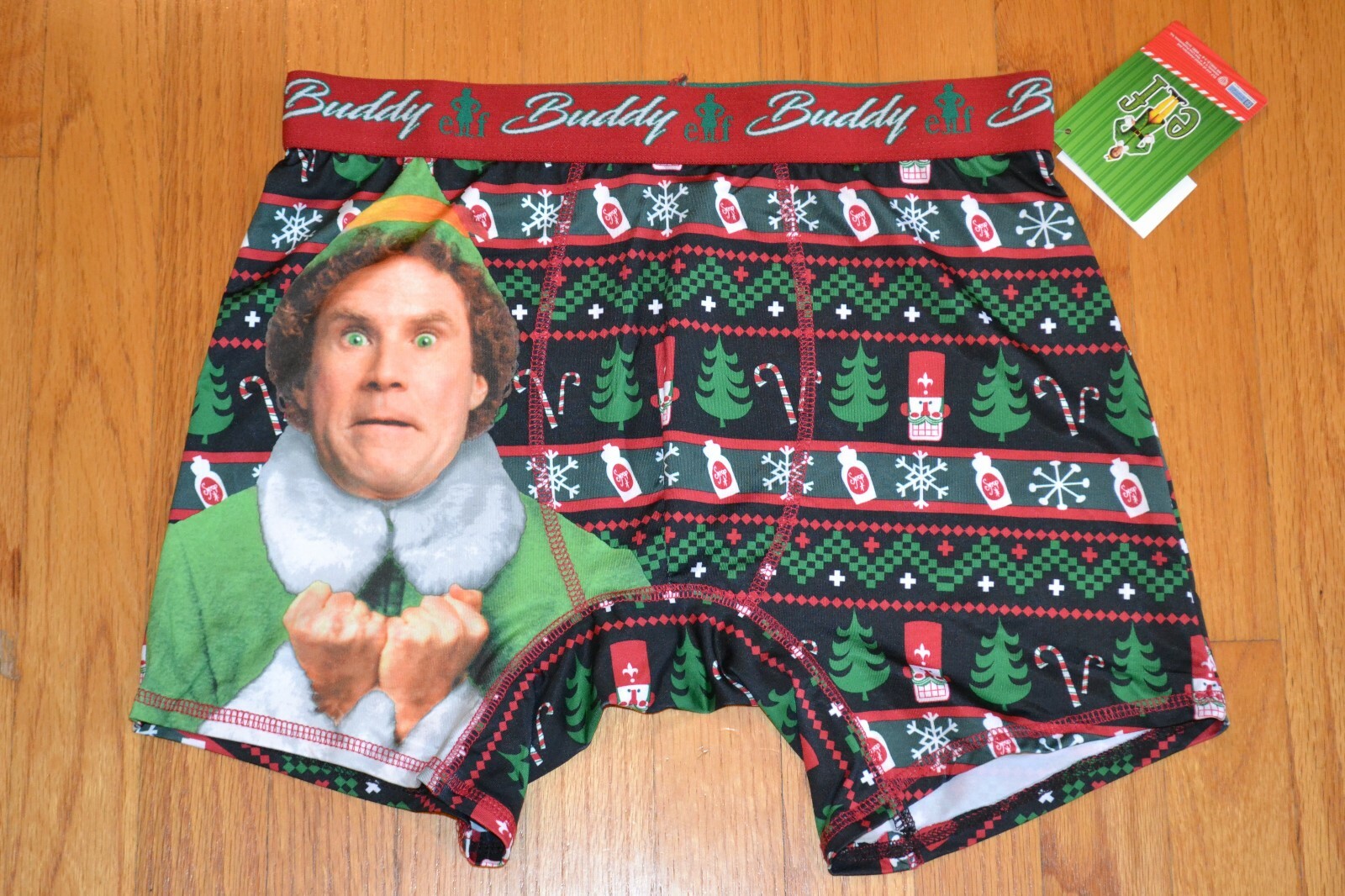 Elf Movie Will Ferrell "Son Of A Nutcracker" Christmas Boxer Brief Men's Small