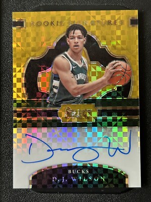 D.J. Wilson 2017-18 Select Gold Rookie Inscriptions Auto 9/10 RS-DJW